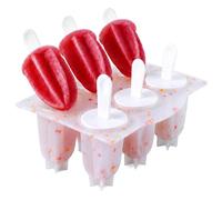 Wicked Gizmos Silicone Ice Lolly Moulds with Sticks - 6 Star-Shaped Popsicle Mould - BPA Free Ice Pop Maker, Dishwasher Safe, for Kids, Summer Treats, Juice, Yoghurt & Smoothies (Star)