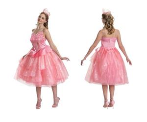 Wicked Glinda Adult Fancy Dress, Inspired by Glinda's 'Dancing Through Life' Outfit, Officially Licensed, Comfortable and Detailed Design, Pink Tutu Style Dress, in Sizes 4-6, 8-10 and 12-14