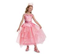 Wicked Glinda Costume for Girls, Deluxe Official Wicked Pink Glinda Costume Dress, Kids Size (4-6x)