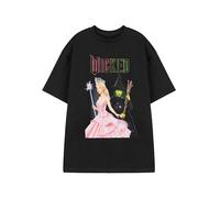 WICKED Glinda & Elphaba Black Graphic Tee | Women's Short Sleeve T-Shirt | Movie Merchandise Apparel | Classic Crew Neck Top | Casual Wear for Film Fans