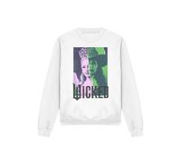 Wicked Glinda & Elphaba Torn Poster Sweatshirt, White | Size: Large Wicked White L