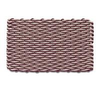 Wicked Good Doormats Outdoor Door Mat, The Original Lobster Rope Doormat, All Weather Mats, Woven Door Mat from Nautical Rope, Front Door Welcome Mats, (Cranberry and Dark Tan Double Weave, 18 x 30)