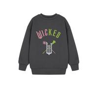 Wicked Grey Broom & Wands Kids Sweatshirt Girls