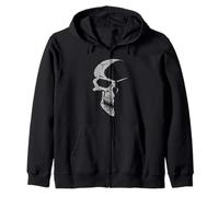 Wicked Half Skull Zip Hoodie