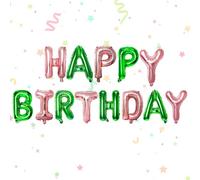 Wicked Happy Birthday Party Banner Aluminum Foil Balloons with Green and Pink Witch Themed Supplies Decorations