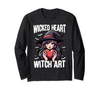 Wicked Heart Witch Art Cute Gothic Witch Long Sleeve T-Shirt