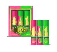Wicked Lip Balm Collection - 3 Pack Gift Set (Strawberry, Vanilla, Matcha) - Moisturizing Lip Care with Fun Wicked-Inspired Design