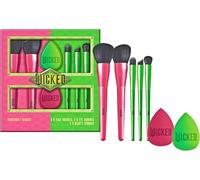 Wicked Makeup Brush & Sponge Set - 2 Face Brushes, 3 Eye Brushes, 2 Beauty Sponges - Limited Edition Fabulously Wicked Collection