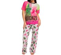 WICKED Movie Womens Pyjamas | Glinda And Elphaba Women's Pyjama Sets | Ladies Pyjamas | Pink S