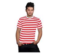Wicked Nights LTD Mens Womens Red and White Stripe Tshirt Kids Blue and White Stripe Top#(Red and White Stripe T Shirt#Small#Mens#MST0724)