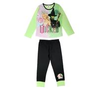 WICKED Official Girls Pyjamas, 2 Piece Set, Black/Green Age 11-12 Years