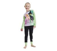 WICKED Official Girls Pyjamas, 2 Piece Set, Black/Green Age 4-5 Years