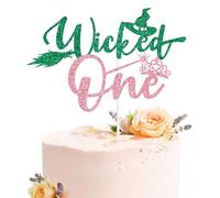 Wicked One Cake Topper, Witch Princess Birthday, Have a Wicked Birthday, Pink and Green Happy Bday Party Decorations