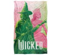 Wicked Pink And Green Glinda And Elphaba Silky Touch Super Soft Throw Blanket 91 x 147 Cm