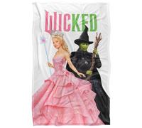 Wicked Pink And Green Glinda And Elphaba Witches Silky Touch Super Soft Throw Blanket 91 x 147 Cm