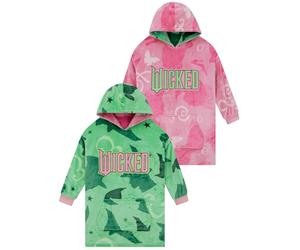 WICKED Reversible Hoodie Blanket, Glinda And Elphaba Girls And Womens Blanket Hoodie