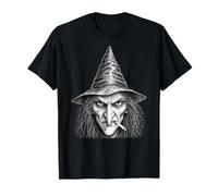 Wicked Scary Witch Smoking Cigarette Funny Halloween Meme T-Shirt