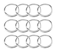 WICKED Scuba 316 Stainless Steel 1.5mm x 35mm Split Ring, Highly Polished Jewelry Grade - 12 Pack
