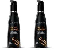 Wicked Sensual Care 4 oz Aqua Salted Caramel Lotions and Lubricants (Pack of 2)