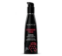 Wicked Sensual Care Aqua Strawberry Flavored Lubricant 120 ml Transparent