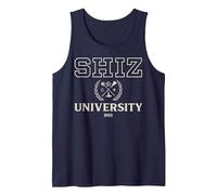 Wicked Shiz University Emblem Tank Top, Men, Navy Blue, Large