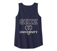 Wicked Shiz University Emblem Tank Top, Women, Navy Blue, Large