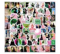 Wicked Stickers 105 Pcs Vinyl Cartoon Magic Witch Sticker for Laptop Water Bottle Skateboard Car Scrapbook Helmet Bike Luggage,Waterproof Cool Movie Sticker for Adults Boys Teens