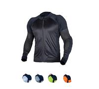 WICKED STOCK Mesh Armored Motorcycle Shirt - CE Level 2 Unisex Motorcycle Protective Shirt for Summer with Removable Padding, Black, M