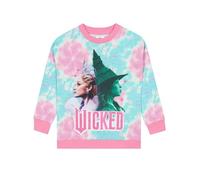 Wicked Tie Dye Girls Sweatshirt, Glinda And Elphaba Glitter Kids Sweatshirt, Cotton Girls’ Sweatshirts, Multicolour 4-5 Years Multicolor