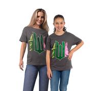WICKED Tshirt, Glinda and Elphaba Girls T Shirt, Cotton Kids Clothes, Short Sleeve Girls' T-Shirts, Grey 9-10 Years