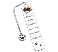Wicked Witch Black Cat Halloween Gifts, Cat Lover Gifts for Women Men Funny, Cute Metal Bookmarks for Kids, Cat Bookmarks for Book Lovers Daughter Birthday, Christmas Stocking Stuffers for Teen Girls