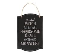 Wicked Witch Family Sign - Spooktacular Halloween Decorations and Gifts for a Bewitching Home