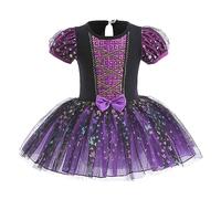 Wicked Witch Girls Halloween Fancy Dress Girls Halloween Dress Princess Costumes for Carnival Costume Witch Costume with Magic Cape Broom Baby 1St Outfit Plus Size