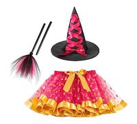 Wicked Witch Girls Halloween Fancy Dress Kids Princess Dress Up Costumes Kids Halloween Costumes Girls Pink Costume Witches for Women Baby Witch Hat Outfit