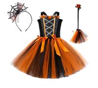 Wicked Witch Girls Halloween Fancy Dress Long Sleeves Princess Dress Kids Halloween Costumes Costume Kids Girls Witch Costumes Baby 1St Outfit Outfit for Role Play Party Carnival
