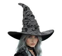 Wicked Witch Hat Broken Holes Adult Witches Hat Halloween Costume Accessory