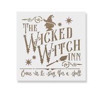 Wicked Witch Inn Stencil - Craft Airbrush Painting Wall Art Decor DIY Template 7.5 Mil Mylar Plastic Reusable