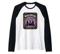 Wicked Witches Enchanting Cauldron Ritual Raglan Baseball Tee