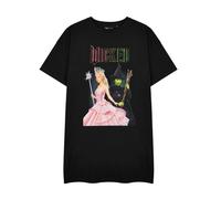 Wicked Womens Black Glinda & Elphaba Short Sleeved T-Shirt Dress - Small