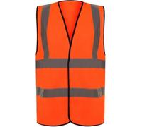 WICKEDFASHIONS123 Adults Hi Vis Viz Safety Vest Top Mens High Visibility Reflective Tape Zip Up Waistcoat Long Sleeve Pocket Vest Casual Wear Work Wear Hi Vis Jacket Plus Size S-5XL