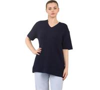 WICKEDFASHIONS123 Ladies Short Sleeve V Neck Knitted Sweater Womens All Over Cable Knitted Jumper Classic Plain Top Pullover Knit Warm Jumper Casual Winter Wear Top Plus Size