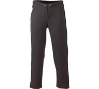 WICKEDFASHIONS123 Mens Open Hem Fleece Trouser Male Elasticated Waist Active Joggers Trouser and Bottom Casual Winter Warm Wear Lounge Wear Straight Leg Joggers Plus Size S-5XL Charcoal