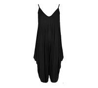 WICKEDFASHIONS123 Women’s Plain Lagenlook Baggy Sleeveless Cami Strappy Plus Size Summer Beach V-Neck Ladies Jumpsuit Dress UK Size 8-26