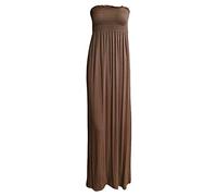 WICKEDFASHIONS123 Women Sleeveless Sheering Maxi Ladies Summer Wear Bandeau Neck Loungewear Dress