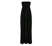WICKEDFASHIONS123 Women Sleeveless Sheering Maxi Ladies Summer Wear Bandeau Neck Loungewear Dress Black