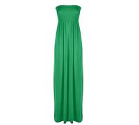 WICKEDFASHIONS123 Women Sleeveless Sheering Maxi Ladies Summer Wear Bandeau Neck Loungewear Dress Jade Green