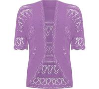 WICKEDFASHIONS123 Womens Crochet Knitted Bolero Shrug Ladies Short Sleeve Open Front Lightweight Plain Knitted Cropped Bolero Shrug Casual Wear Fancy Party Knit Wear Cardigan Plus Size 8-28