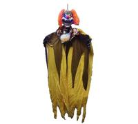 WickedFun® 125cm Light-Up Eyes Hanging Clown Halloween Decorations Accessories - Spooky Hanging Ghosts Skelton Horror Night Party Accessory