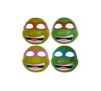 WickedFun 4 Pcs Turtle Masks, Adults Kids Multicolor Adjustable Ninja Hero Masquerade Role Play Cosplay Accessories Cartoon Decorations Face Mask For Halloween Party Festival
