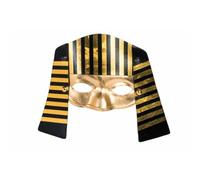 WickedFun® Adult Egypt Pharaoh Mask, Men Women Lightweight Reusable Dress Up Stage Performance Egyptian Costume Headdress Mask Halloween Cosplay Party Prop Accessory